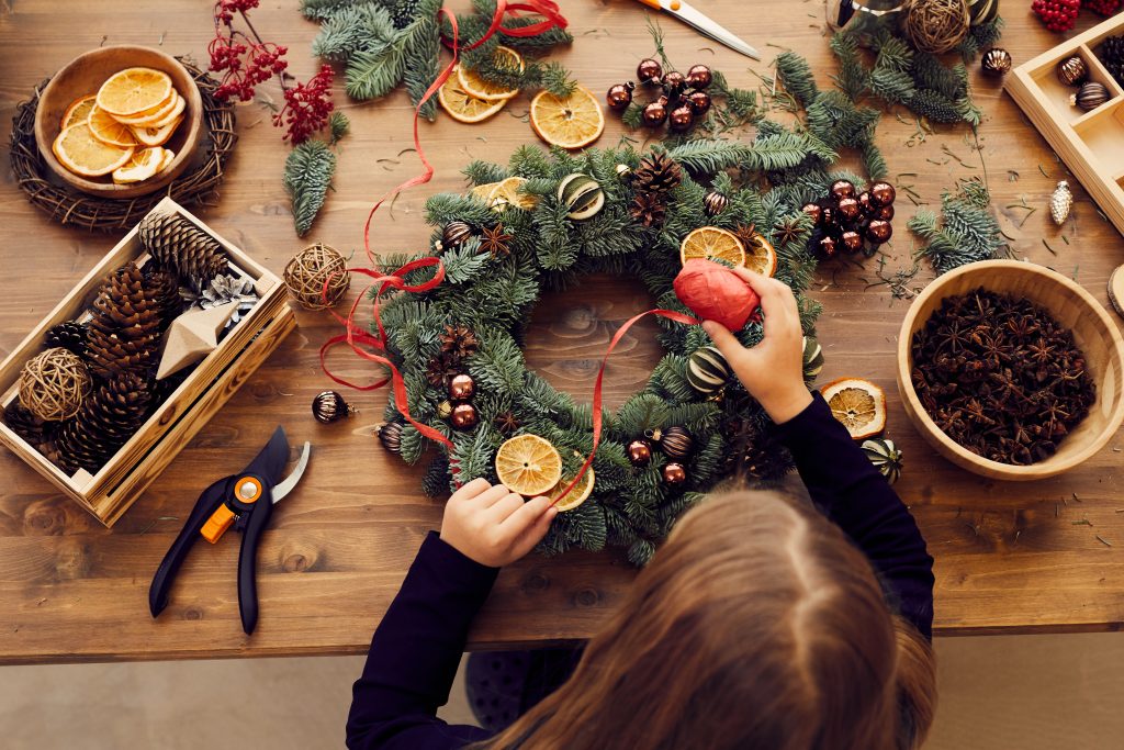 wreath making