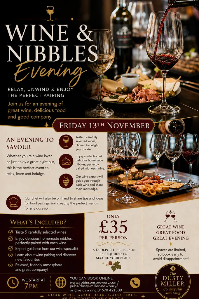wine and nibbles night