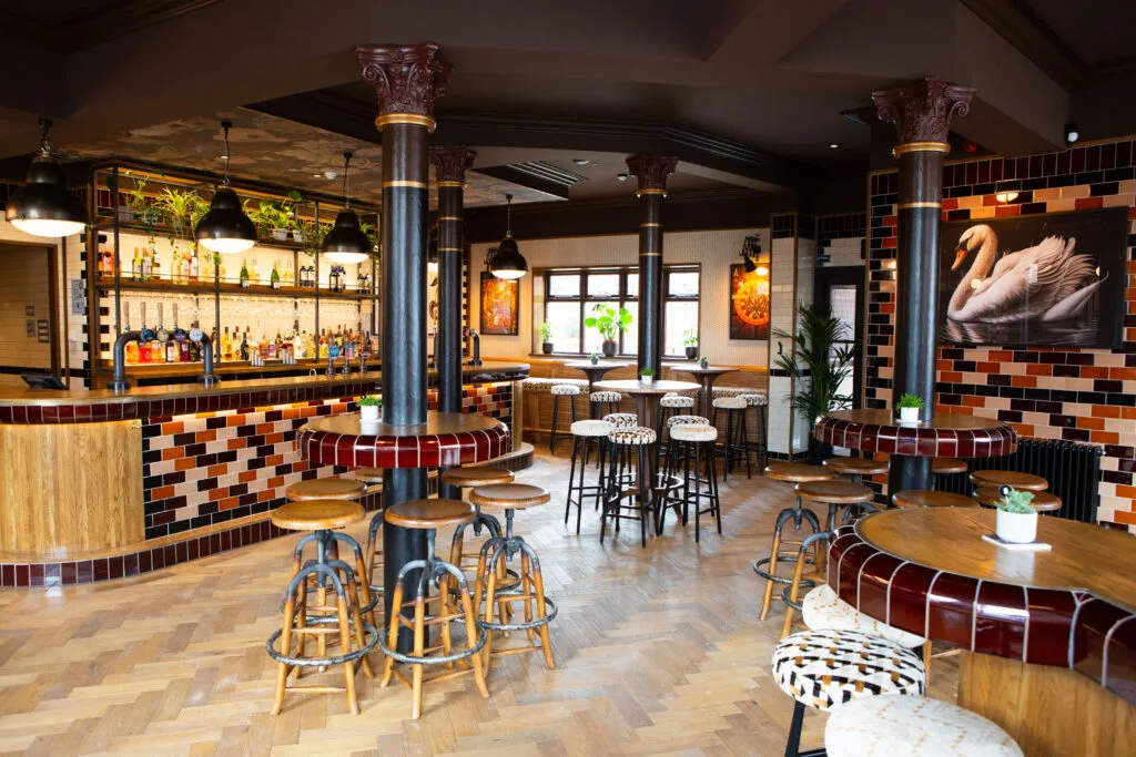Bar area at Swan & Chequers