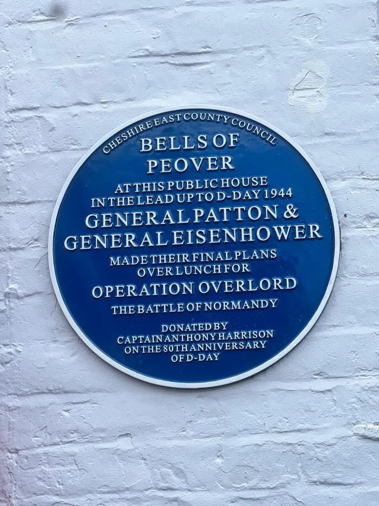 bells of peover blue plaque