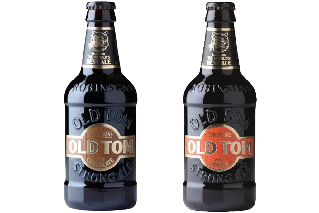 Ginger Tom and Chocolate Tom bottles